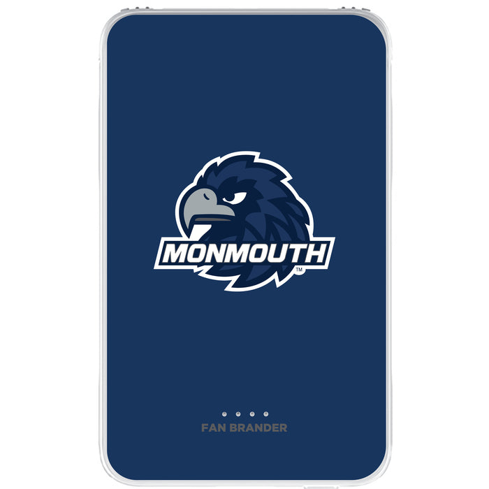 Fan Brander 10,000 mAh Portable Power Bank with Monmouth Hawks Primary Logo on Team Background