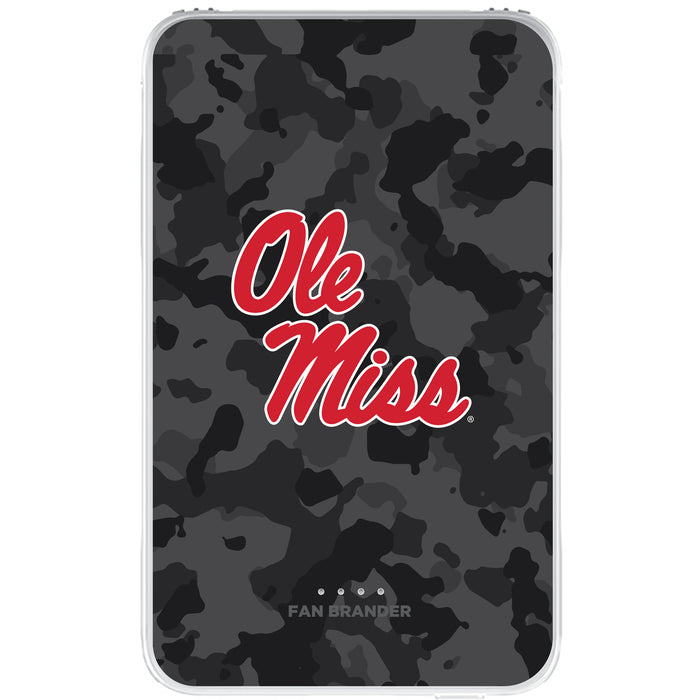 Fan Brander 10,000 mAh Portable Power Bank with Mississippi Ole Miss Urban Camo Background