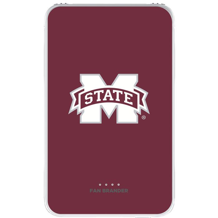 Fan Brander 10,000 mAh Portable Power Bank with Mississippi State Bulldogs Primary Logo on Team Background