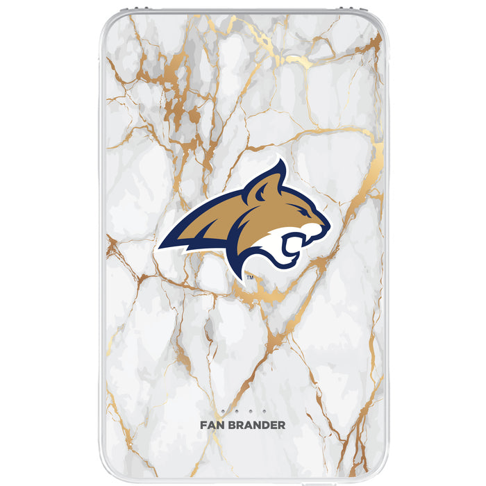 Fan Brander 10,000 mAh Portable Power Bank with Montana State Bobcats Whate Marble Design