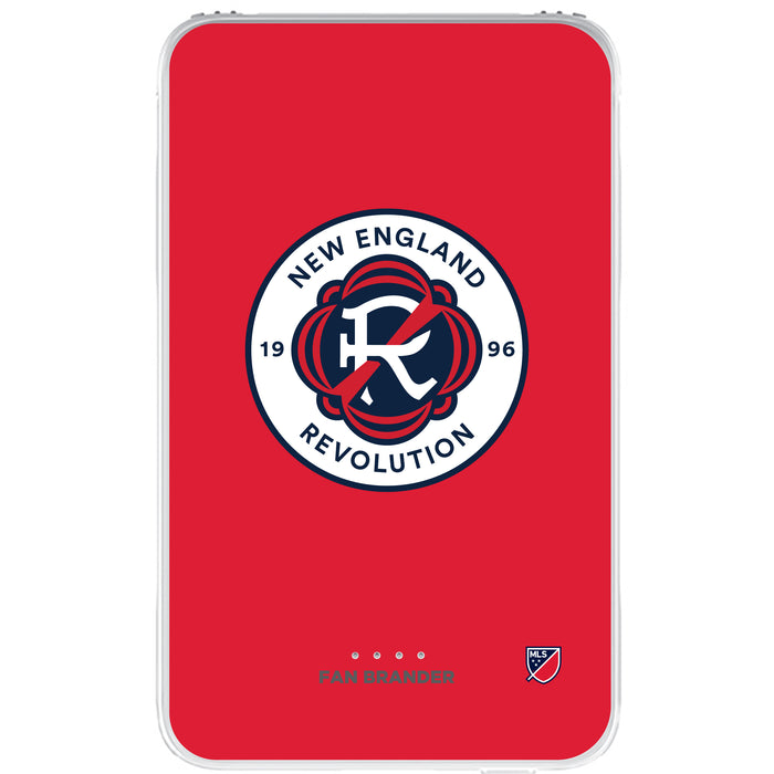 Fan Brander 10,000 mAh Portable Power Bank with New England Revolution Primary Logo on Team Background