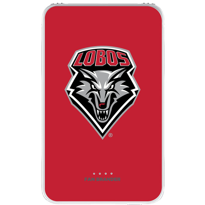 Fan Brander 10,000 mAh Portable Power Bank with New Mexico Lobos Primary Logo on Team Background