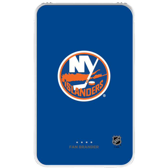 Fan Brander 10,000 mAh Portable Power Bank with New York Islanders Primary Logo on Team Background