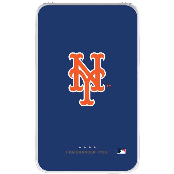 Fan Brander 10,000 mAh Portable Power Bank with New York Mets Primary Logo on Team Background