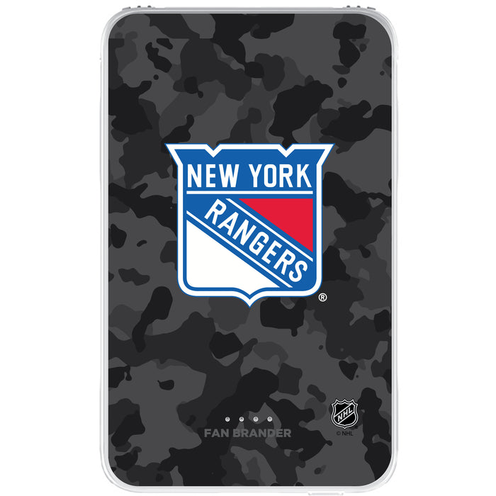 Fan Brander 10,000 mAh Portable Power Bank with New York Rangers Urban Camo Background