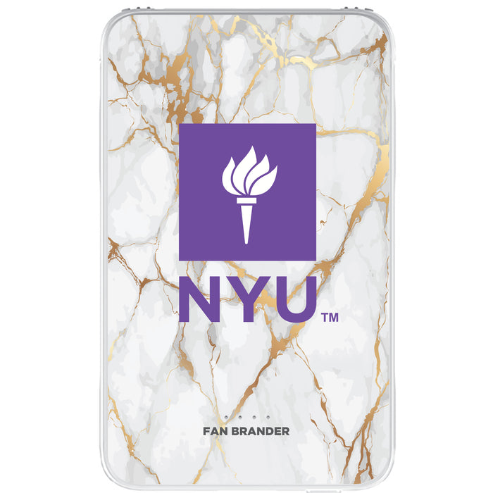 Fan Brander 10,000 mAh Portable Power Bank with NYU Whate Marble Design