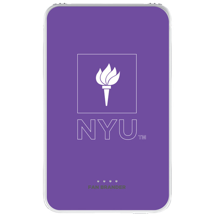 Fan Brander 10,000 mAh Portable Power Bank with NYU Primary Logo on Team Background