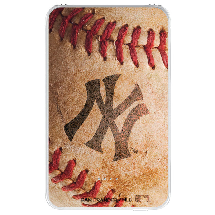 Fan Brander 10,000 mAh Portable Power Bank with New York Yankees Primary Logo with Baseball Design