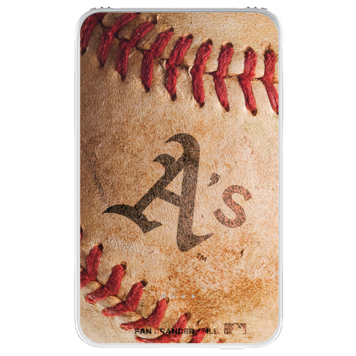 Fan Brander 10,000 mAh Portable Power Bank with Oakland Athletics Primary Logo with Baseball Design