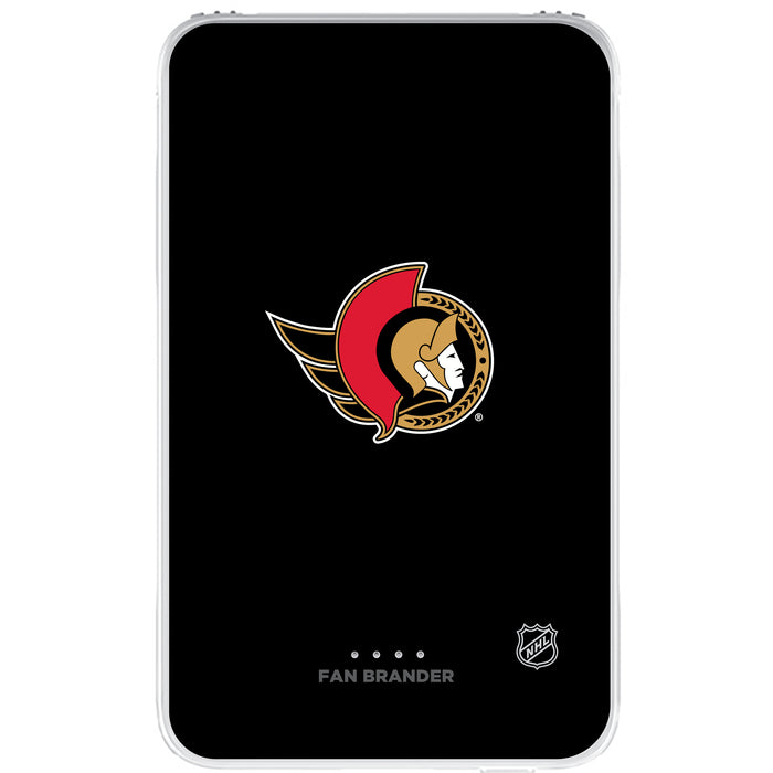 Fan Brander 10,000 mAh Portable Power Bank with Ottawa Senators Primary Logo on Team Background