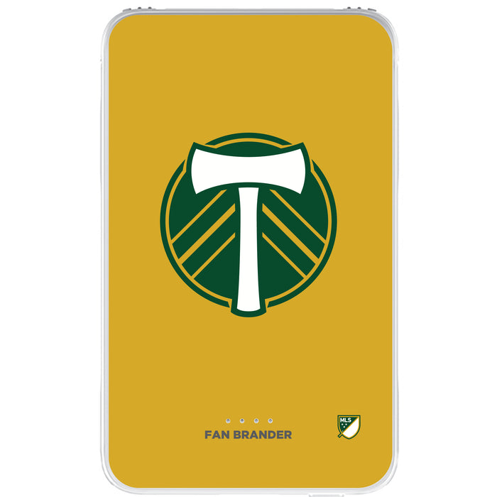 Fan Brander 10,000 mAh Portable Power Bank with Portland Timbers Primary Logo on Team Background