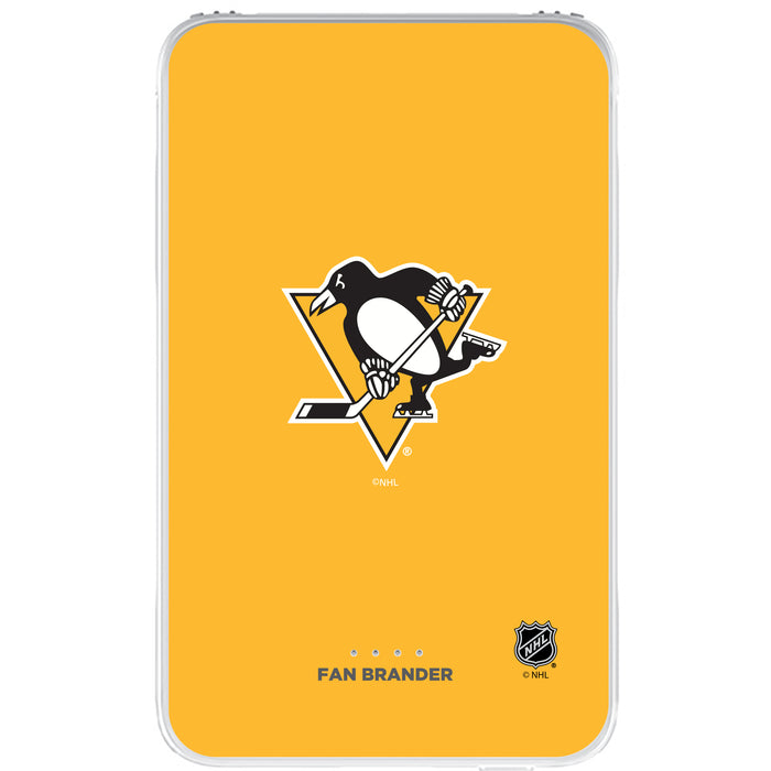 Fan Brander 10,000 mAh Portable Power Bank with Pittsburgh Penguins Primary Logo on Team Background