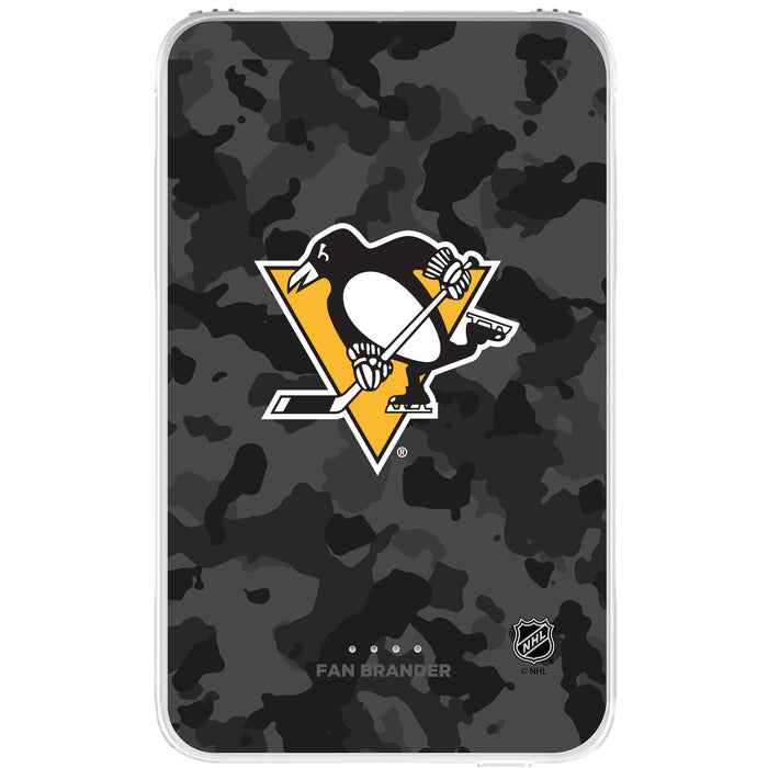 Fan Brander 10,000 mAh Portable Power Bank with Pittsburgh Penguins Urban Camo Background