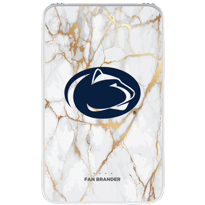 Fan Brander 10,000 mAh Portable Power Bank with Penn State Nittany Lions Whate Marble Design