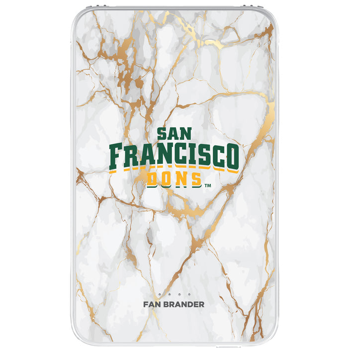 Fan Brander 10,000 mAh Portable Power Bank with San Francisco Dons Whate Marble Design