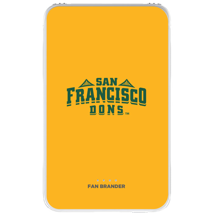 Fan Brander 10,000 mAh Portable Power Bank with San Francisco Dons Primary Logo on Team Background