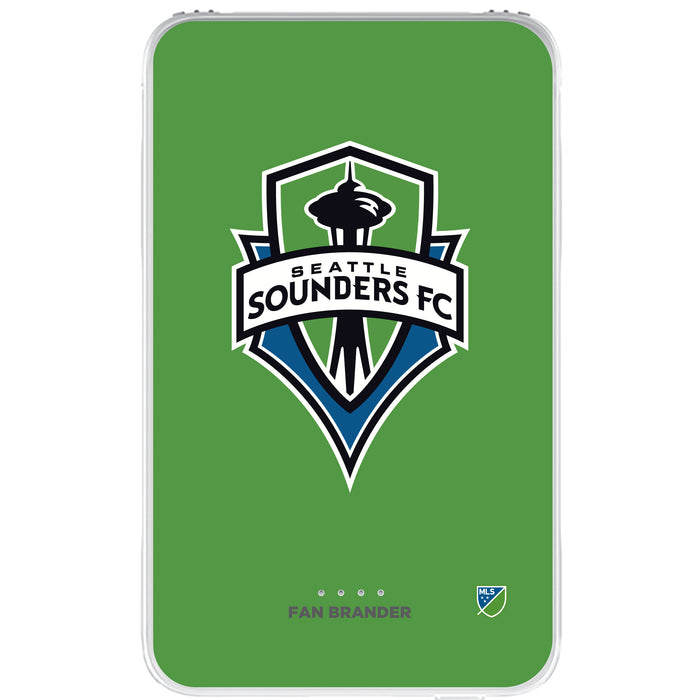 Fan Brander 10,000 mAh Portable Power Bank with Seatle Sounders Primary Logo on Team Background