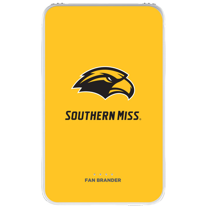 Fan Brander 10,000 mAh Portable Power Bank with Southern Mississippi Golden Eagles Primary Logo on Team Background