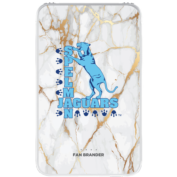 Fan Brander 10,000 mAh Portable Power Bank with Spelman College Jaguars Whate Marble Design