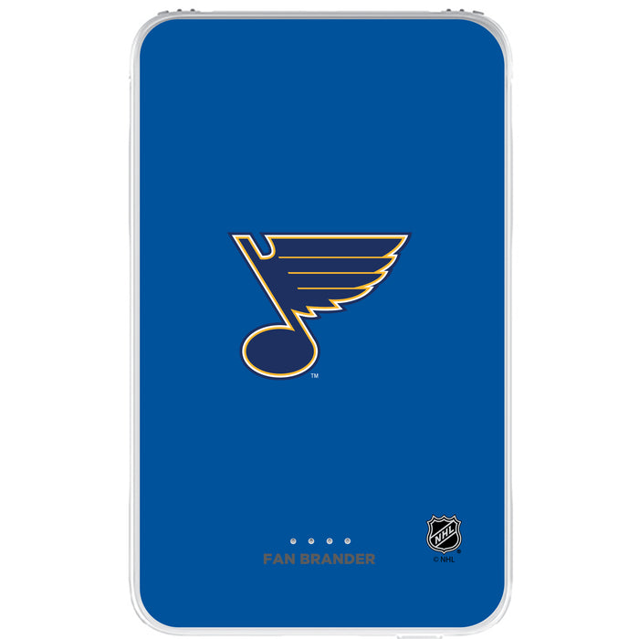 Fan Brander 10,000 mAh Portable Power Bank with St. Louis Blues Primary Logo on Team Background