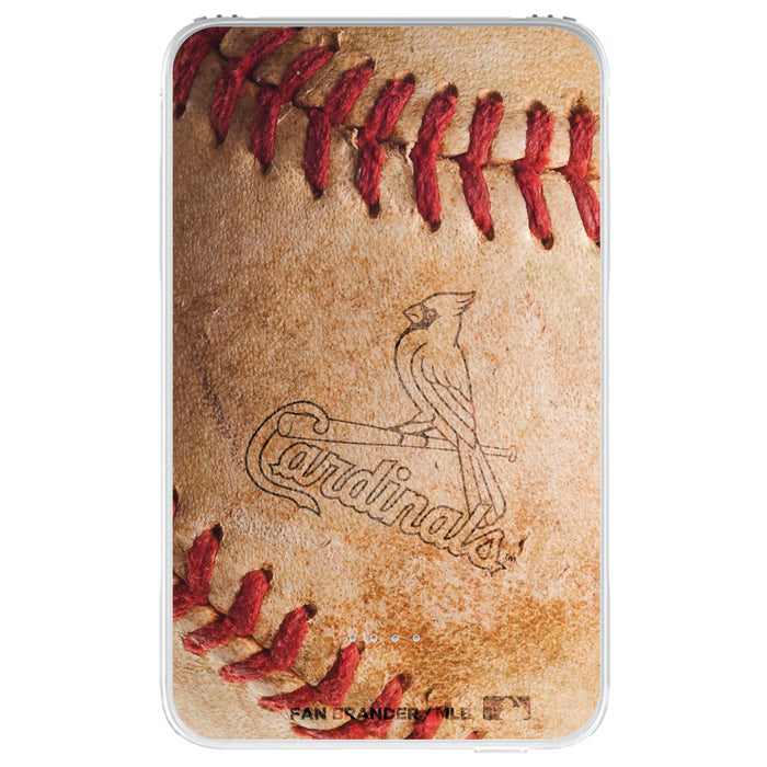 Fan Brander 10,000 mAh Portable Power Bank with St. Louis Cardinals Primary Logo with Baseball Design