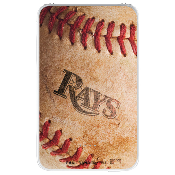 Fan Brander 10,000 mAh Portable Power Bank with Tampa Bay Rays Primary Logo with Baseball Design