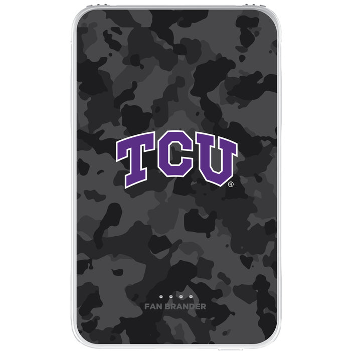 Fan Brander 10,000 mAh Portable Power Bank with Texas Christian University Horned Frogs Urban Camo Background