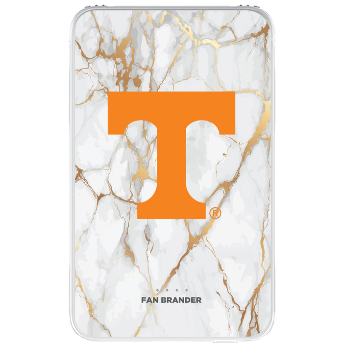 Fan Brander 10,000 mAh Portable Power Bank with Tennessee Vols Whate Marble Design