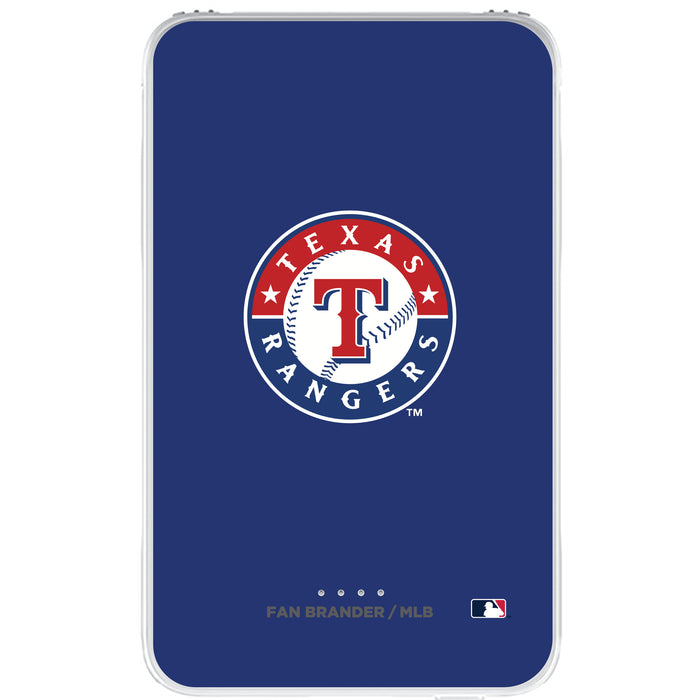Fan Brander 10,000 mAh Portable Power Bank with Texas Rangers Primary Logo on Team Background