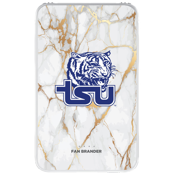 Fan Brander 10,000 mAh Portable Power Bank with Tennessee State Tigers Whate Marble Design