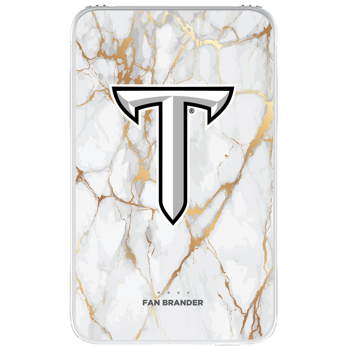 Fan Brander 10,000 mAh Portable Power Bank with Troy Trojans Whate Marble Design