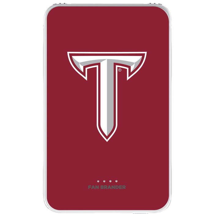 Fan Brander 10,000 mAh Portable Power Bank with Troy Trojans Primary Logo on Team Background