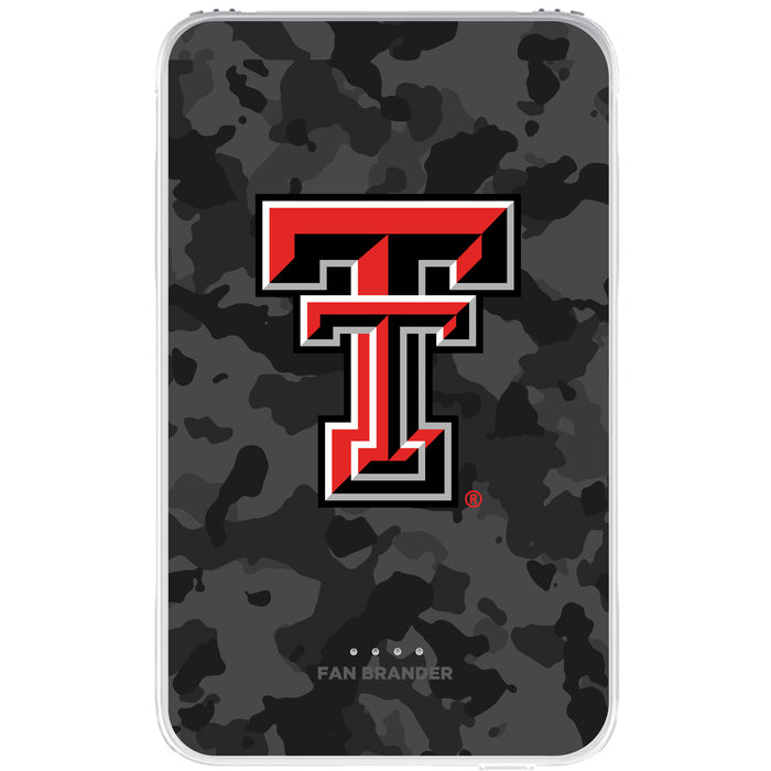 Fan Brander 10,000 mAh Portable Power Bank with Texas Tech Red Raiders Urban Camo Background