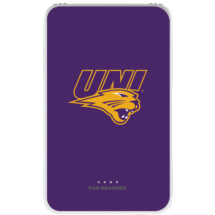 Fan Brander 10,000 mAh Portable Power Bank with Northern Iowa Panthers Primary Logo on Team Background