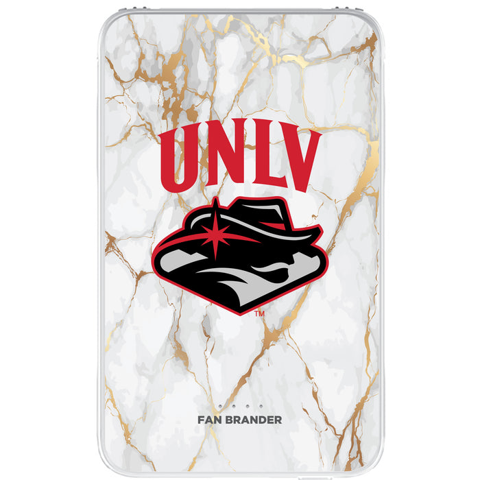 Fan Brander 10,000 mAh Portable Power Bank with UNLV Rebels Whate Marble Design