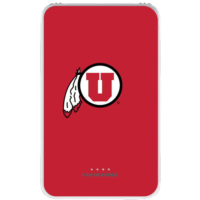 Fan Brander 10,000 mAh Portable Power Bank with Utah Utes Primary Logo on Team Background