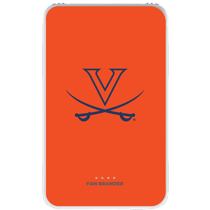 Fan Brander 10,000 mAh Portable Power Bank with Virginia Cavaliers Primary Logo on Team Background