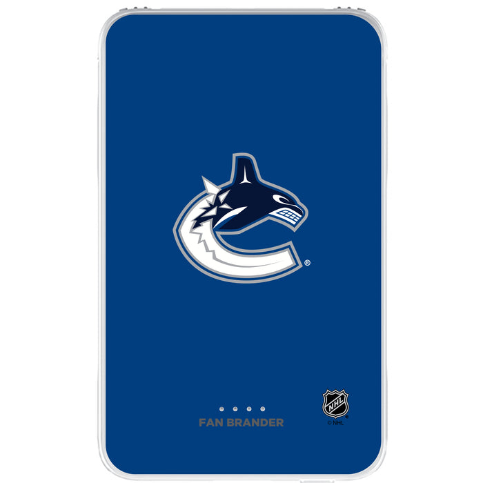 Fan Brander 10,000 mAh Portable Power Bank with Vancouver Canucks Primary Logo on Team Background