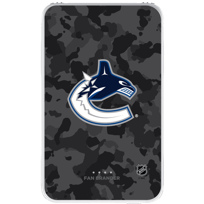 Fan Brander 10,000 mAh Portable Power Bank with Vancouver Canucks Urban Camo Background