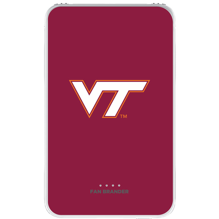 Fan Brander 10,000 mAh Portable Power Bank with Virginia Tech Hokies Primary Logo on Team Background