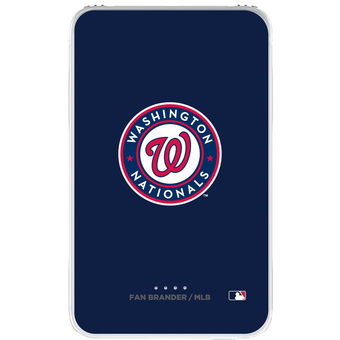 Fan Brander 10,000 mAh Portable Power Bank with Washington Nationals Primary Logo on Team Background