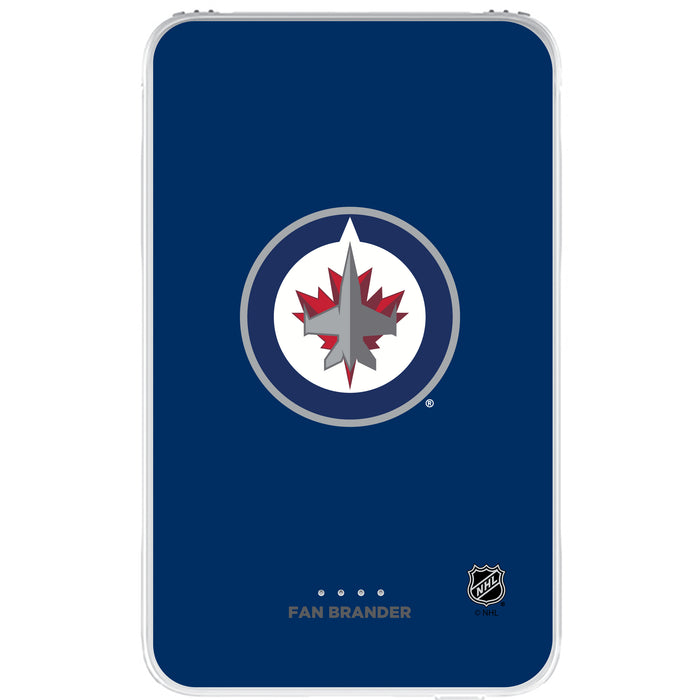 Fan Brander 10,000 mAh Portable Power Bank with Winnipeg Jets Primary Logo on Team Background