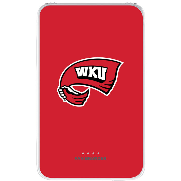 Fan Brander 10,000 mAh Portable Power Bank with Western Kentucky Hilltoppers Primary Logo on Team Background