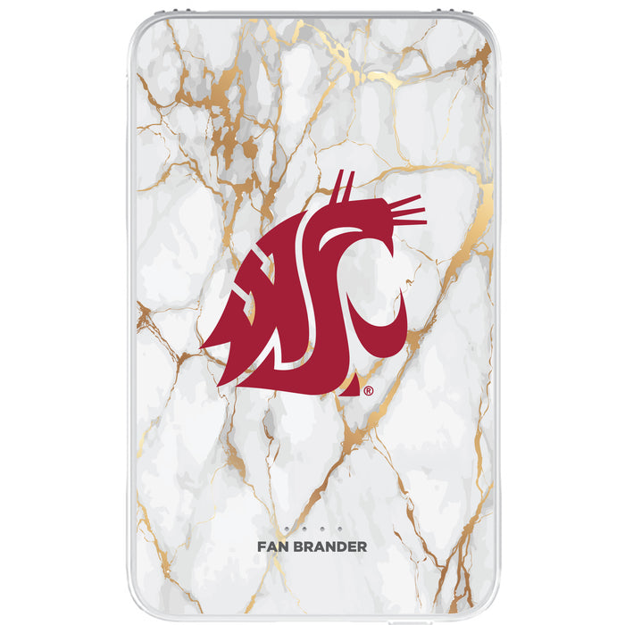 Fan Brander 10,000 mAh Portable Power Bank with Washington State Cougars Whate Marble Design