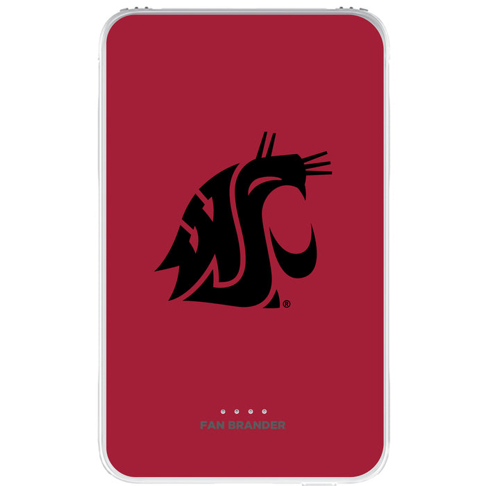 Fan Brander 10,000 mAh Portable Power Bank with Washington State Cougars Primary Logo on Team Background