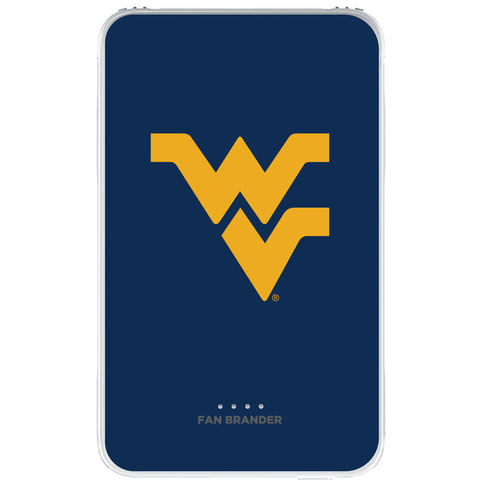 Fan Brander 10,000 mAh Portable Power Bank with West Virginia Mountaineers Primary Logo on Team Background
