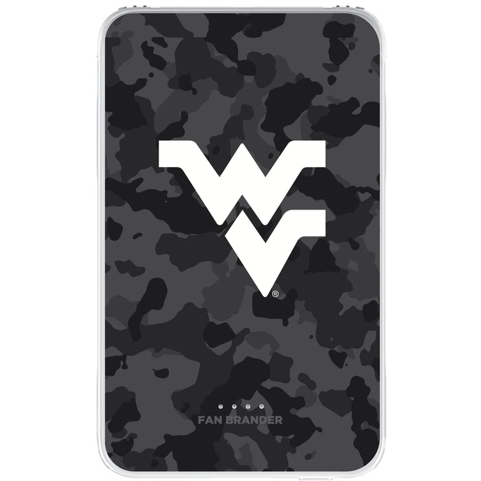 Fan Brander 10,000 mAh Portable Power Bank with West Virginia Mountaineers Urban Camo Background