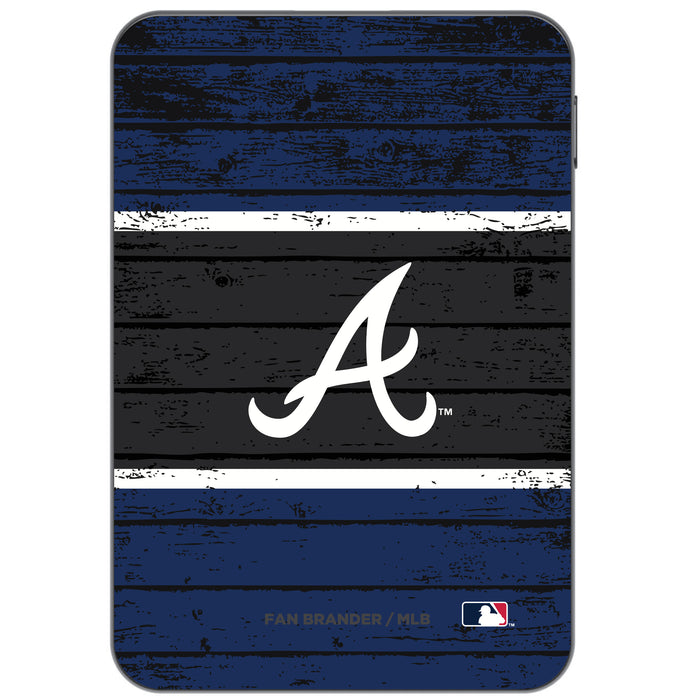 Otterbox Power Bank with Atlanta Braves Wood Background