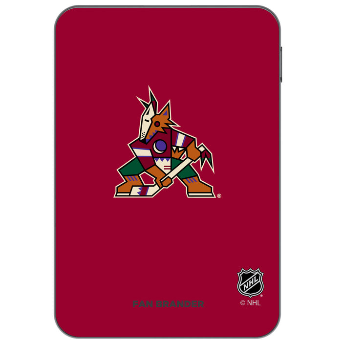 Otterbox Power Bank with Arizona Coyotes Primary Logo on team color background