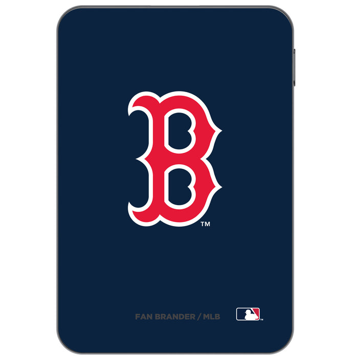 Otterbox Power Bank with Boston Red Sox Primary Logo on Team Color Background
